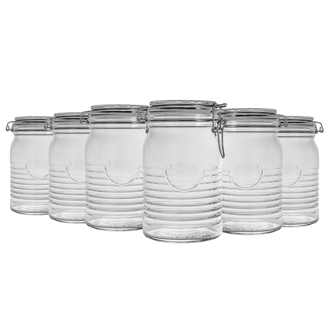 Bormioli Rocco Officina 1825 Glaspeichergläser - 1L - 6. Packung