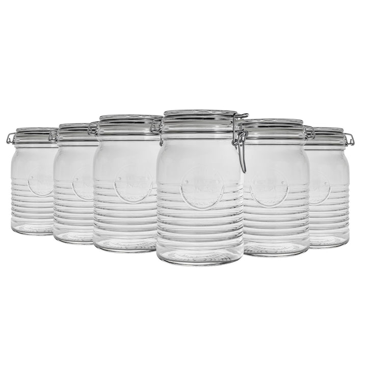 Bormioli Rocco Officina 1825 Glaspeichergläser - 1L - 6. Packung