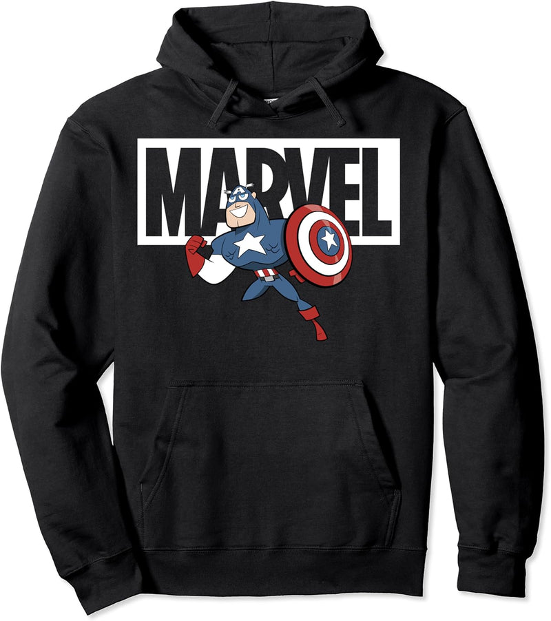 Marvel Avengers Captain America Logo Doodle Pullover Hoodie