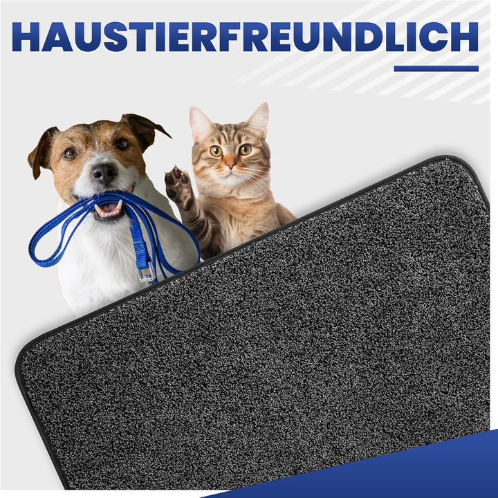Mibao Fussmatte Innen 50 x 80 cm, Schmutzfangmatte für den Eingangsbereich, Türmatte, rutschfeste, S