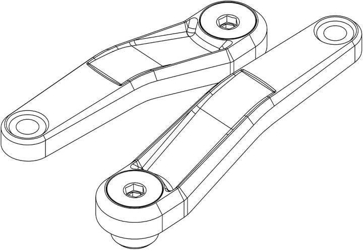 windmeile | Lekkie Buzz Bars Pedalarme, Square Drive 160mm, V2.1, Kurbeln, E-Bike, Pedelec Schwarz-R