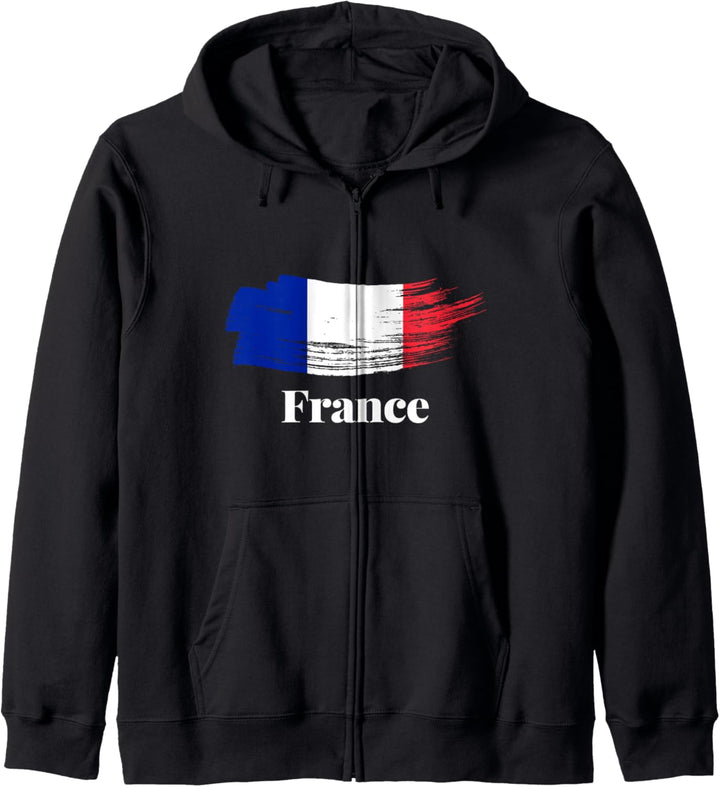 Coole Frankreich-Flagge Neuheit Graphic Tees & Coole Designs Kapuzenjacke
