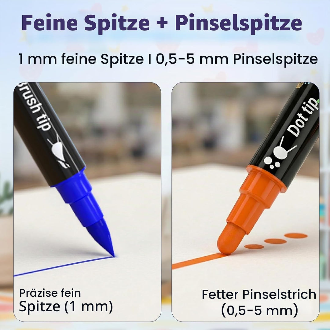 Desire Deluxe Acrylstifte zum Bemalen von Steinen, Keramik, Glas, Holz, Leinwand – Wasserbasierten,