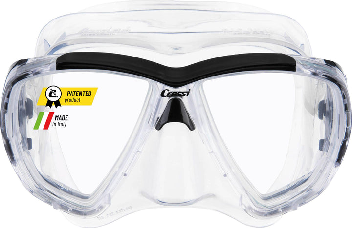 Cressi Tauchmaske Big Eyes Crystal Klar/Schwarz, Klar/Schwarz