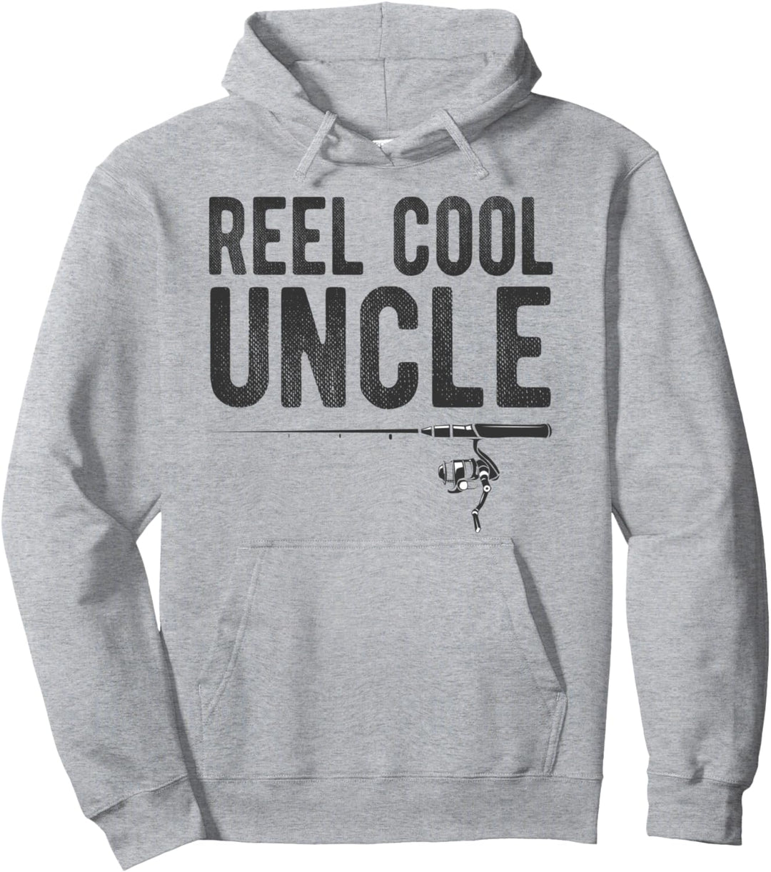 Reel Cool Uncle Funny Fishing Pullover Hoodie