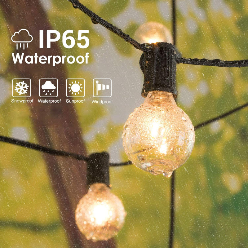 Lichterkette Glühbirnen IP65 Wasserfest, Avoalre G45 warmweiss 30+3 Glühbirnen Lichterkette aussen,