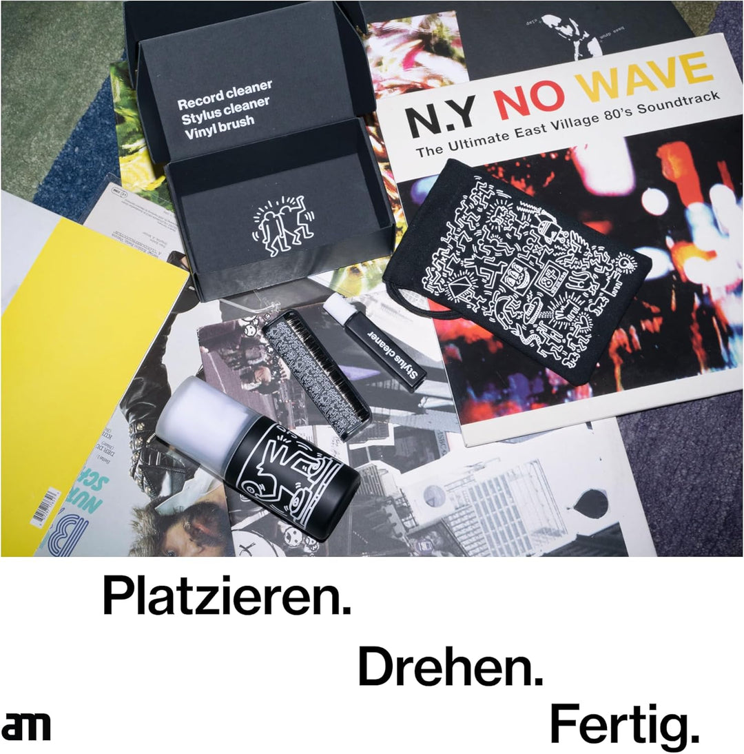 AM Clean Sound Schallplatten Reinigung und Pflege Kit (Keith Haring Edition) - Vinyl LP Platten Rein