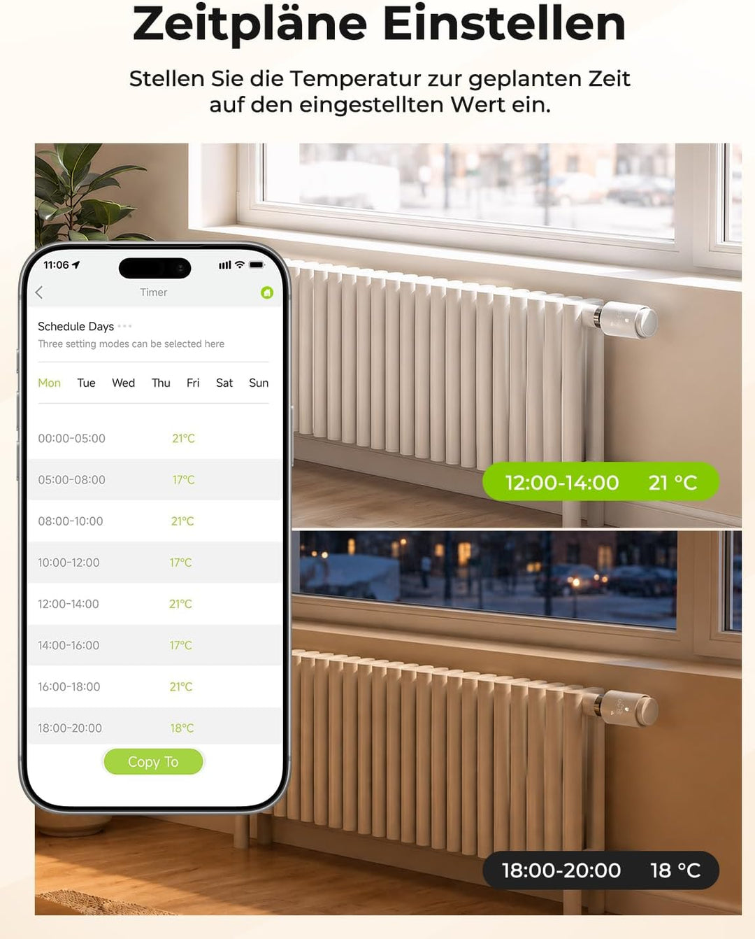 Smartes Heizkörperthermostat mit Zigbee Gateway, mit Smart Life/Tuya 2, 2