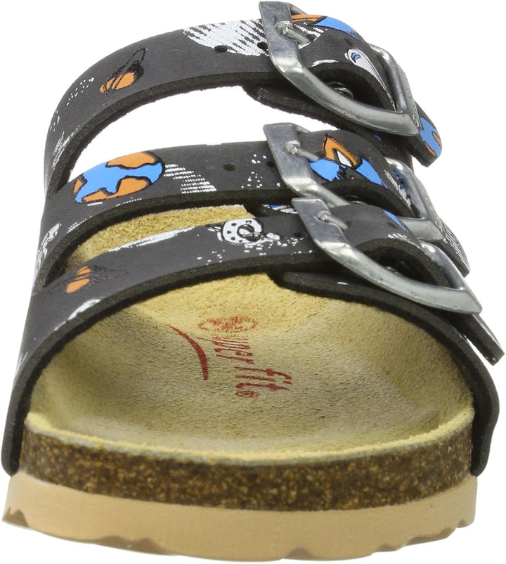 Superfit Jungen Fussbettpantoffel Pantoffeln 28 EU Grau Stone Multi 29, 28 EU Grau Stone Multi 29