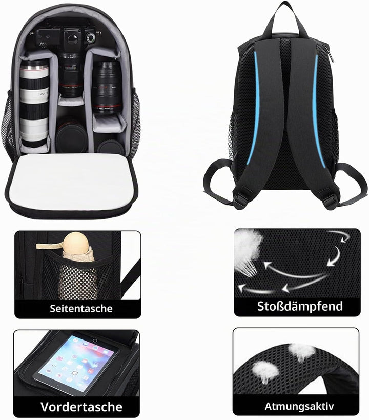 Kamerarucksack Kameratasche Spiegelreflex Klein Leicht Fotorucksack Kamera Rucksack für DSLR SLR und