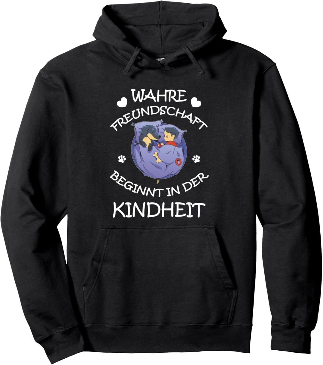 Hund, Wahre Freundschaft Kindheit, Ich Dackel Jetzt Ins Bett Pullover Hoodie