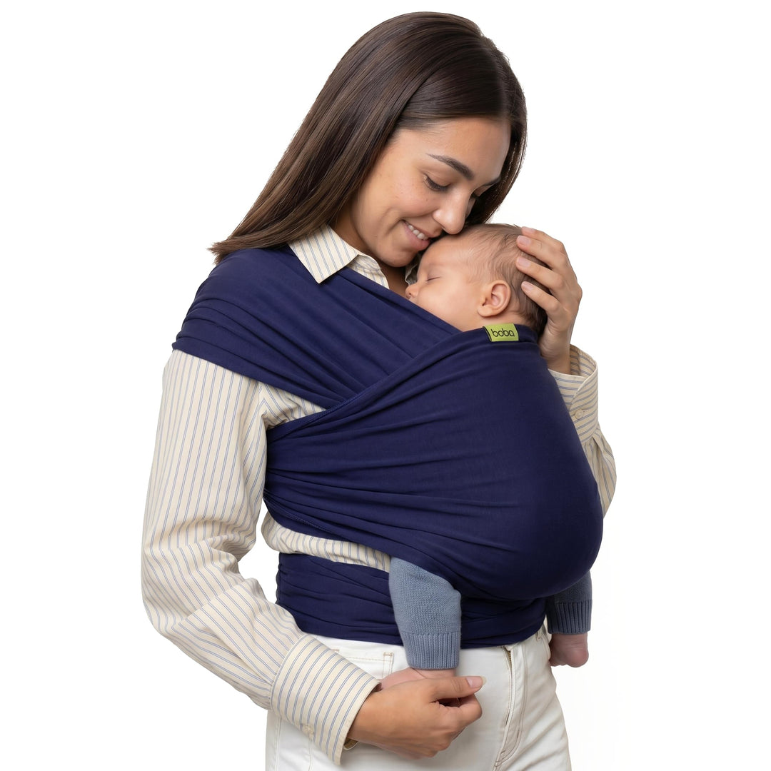 Boba Babytragetuch ab Geburt bis 15 kg - Kuschelweiches & Stützendes Baumwollfrottee, Tragetuch Baby