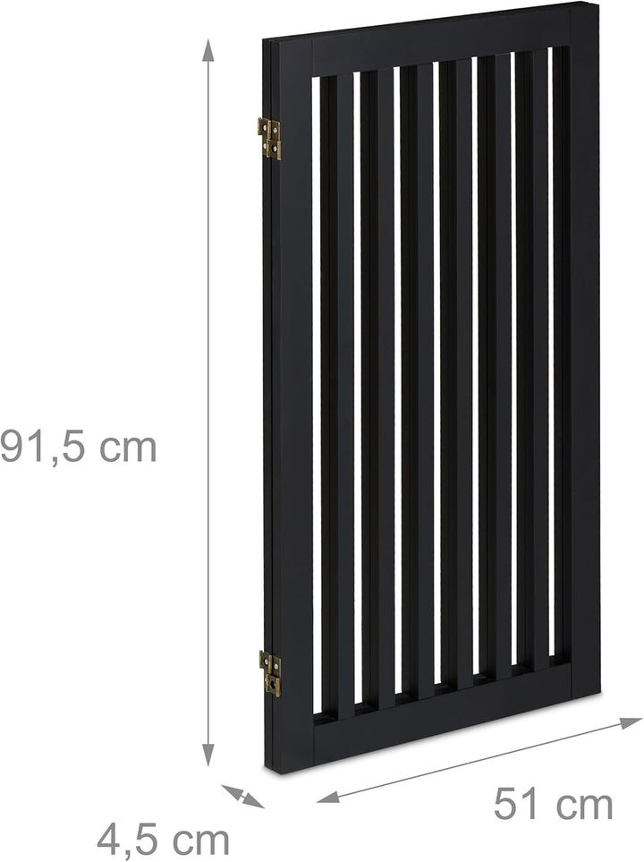 Relaxdays Hundeabsperrgitter, freistehendes Schutzgitter, HxB: 91,5 x 103 cm, MDF, zusammenklappbar,