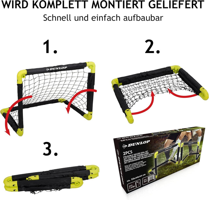 Dunlop Fussballtor - Fussballtor - Faltbares fussball Tor - Fussballtore für Garten Kinder - Fussbal