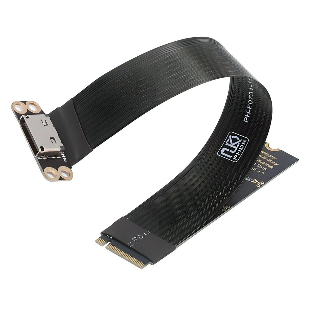chenyang Oculink SFF-8612 zu PCI-E 4.0 NVME M.2 M-Key Host Ribbon Flex Verlängerungskabeladapter unt