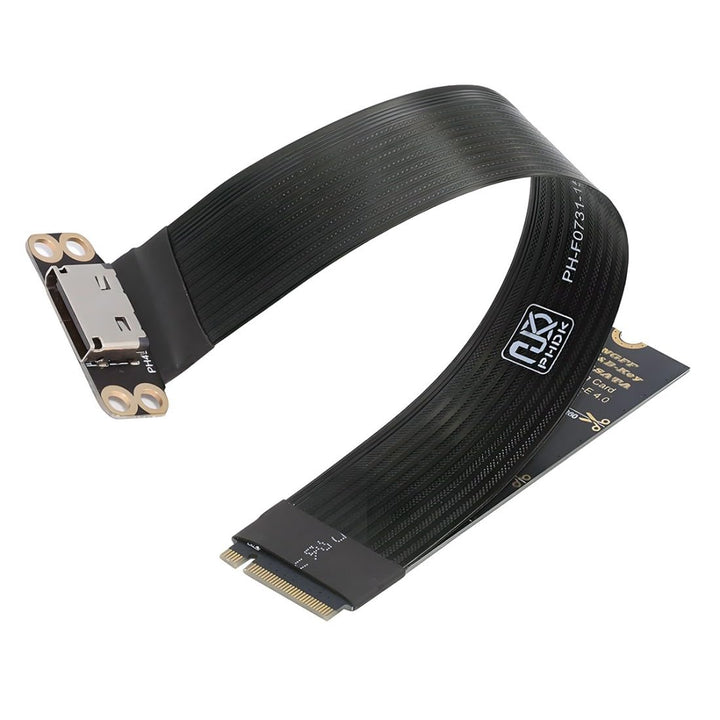 chenyang Oculink SFF-8612 zu PCI-E 4.0 NVME M.2 M-Key Host Ribbon Flex Verlängerungskabeladapter unt