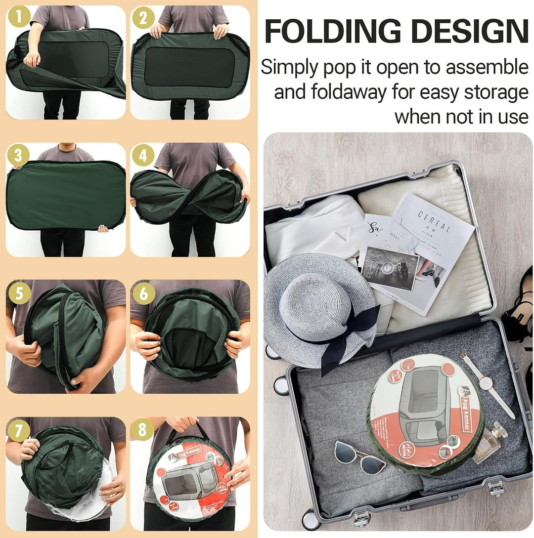 92 * 52 * 52 cm Hundetransportbox Faltbar Oxford-Gewebe Hundetasche Netzstoff transportbox Hund Atmu