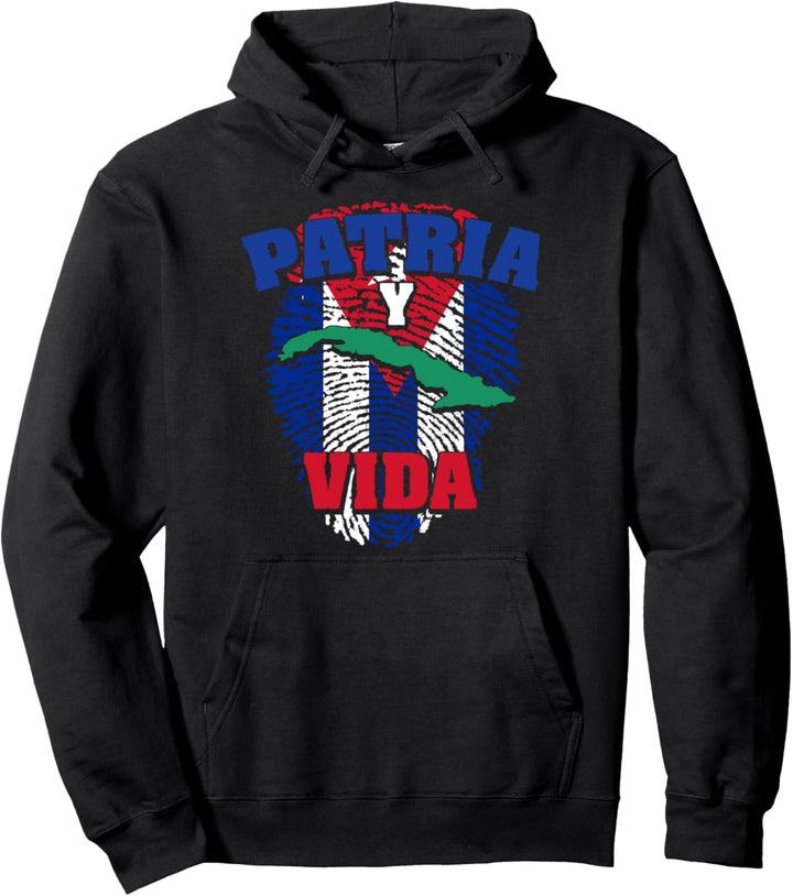 Patria Y Vida Viva Cuba Cuban Flag Freedom Himno Cubano Pullover Hoodie