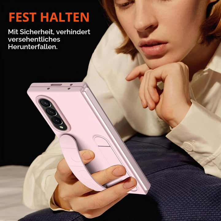 NINKI Kompatibel mit Samsung Galaxy Z Fold 4 Hülle mit Displayschutz Z fold 4 handschlaufe Hülle mit
