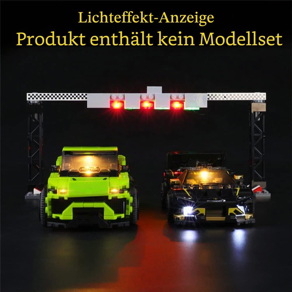 GEAMENT Licht-Set Kompatibel mit Lego Lamborghini Urus ST-X &amp; Huracán Super Trofeo EVO - Beleuchtung