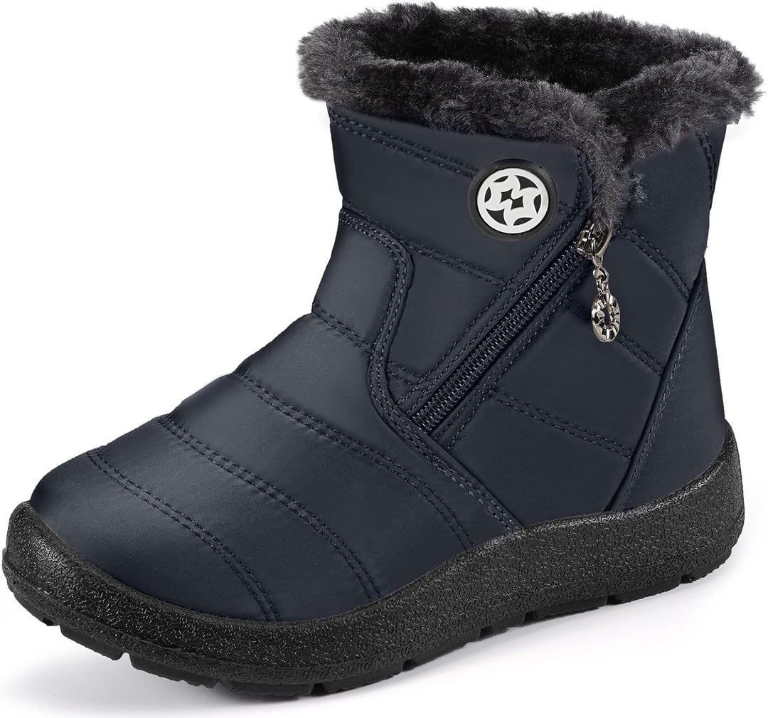 Kinder Winterschuhe Jungen Mädchen Winterstiefel Schneestiefel Wasserdicht Warm gefütterte Schlupfst
