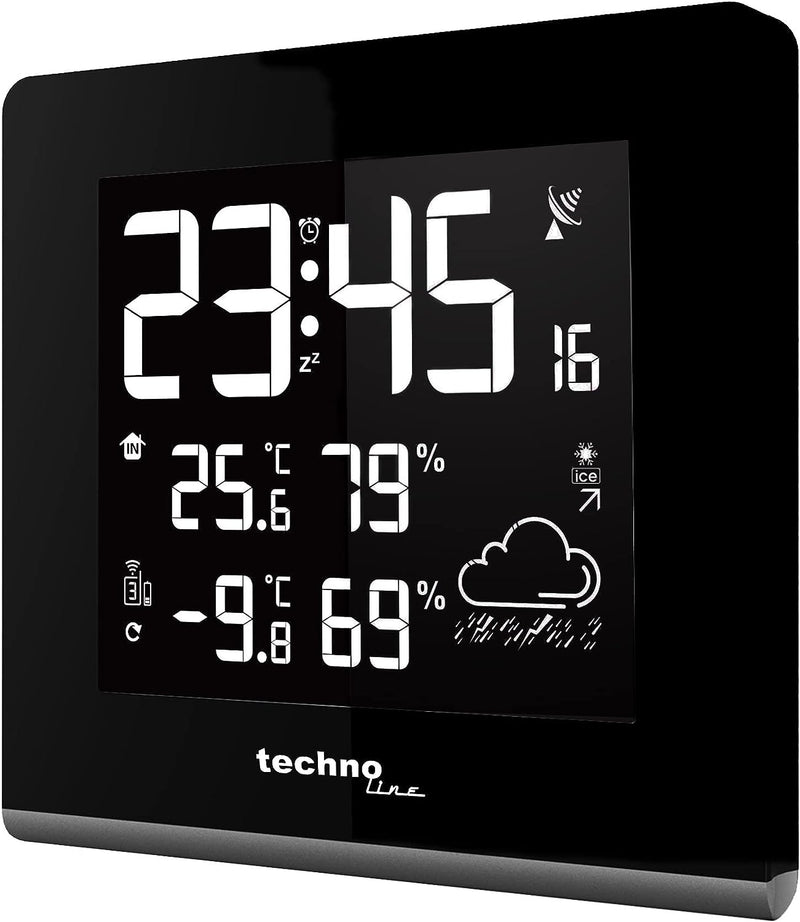 Technoline 2586 WS 9065 Moderne Wetterstation mit Displaydarstellung in 256 verschiedenen Farben mit