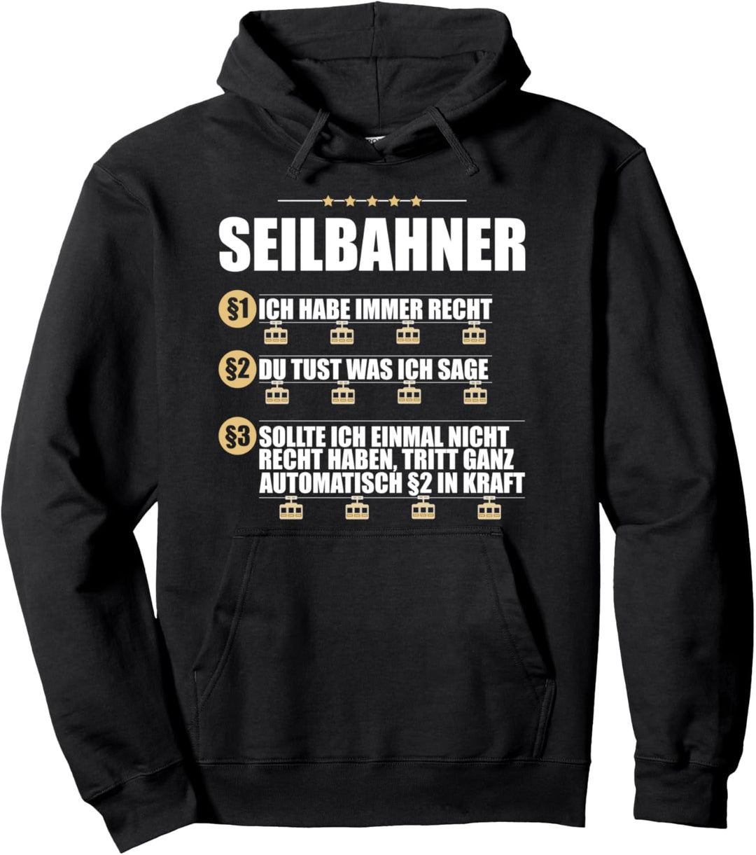 Seilbahn Gondel Bergbahn Chef Lustige Führungskraft Pullover Hoodie