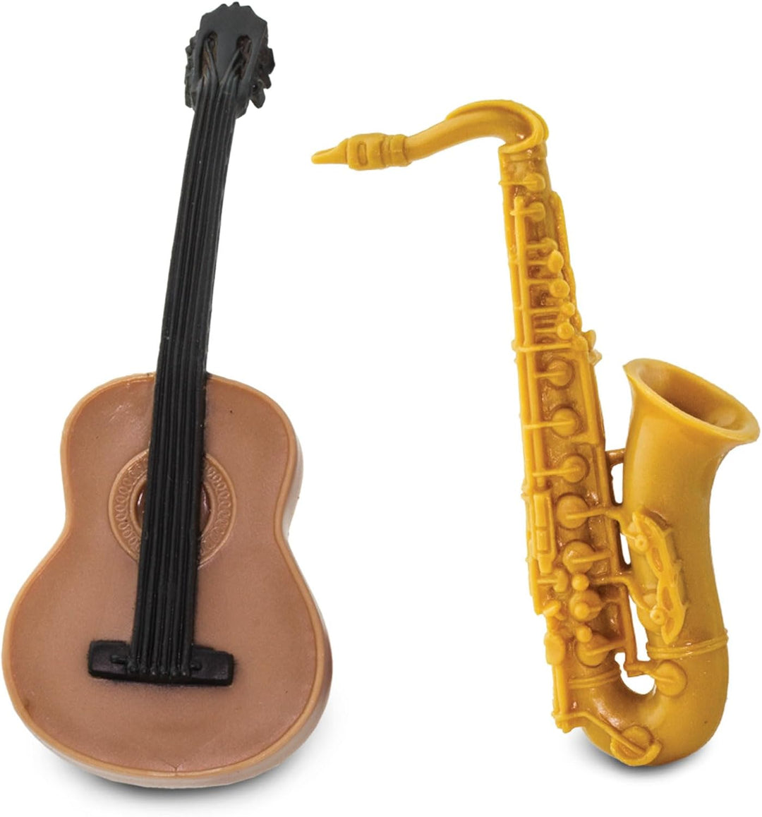 Safari Ltd Musikinstrumente TOOB - Figuren: Posaune, Flöte, Saxophon, Gitarre, Violine, Horn, Trompe