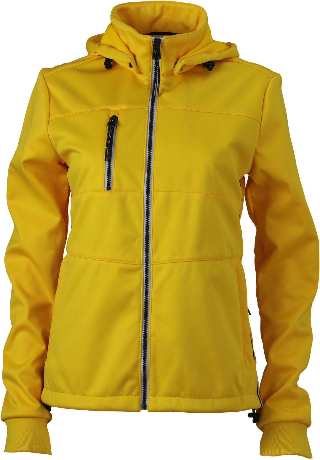 James+Nicholson Ladies Softshelljacke maritim JN1077 M,Sun Yellow/Navy/White