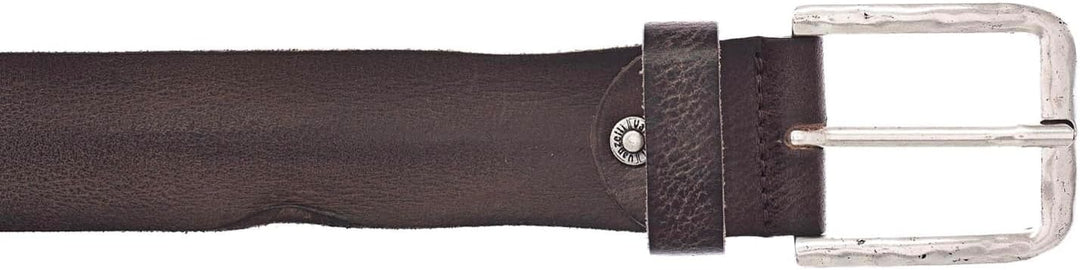 VANZETTI Herren Ledergürtel Made in Germany dunkelbraun 110