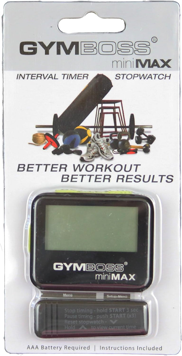 Gymboss Minimax Intervallzeitgeber Und Stoppuhr Schwarz-Gelb Softbeschichtung