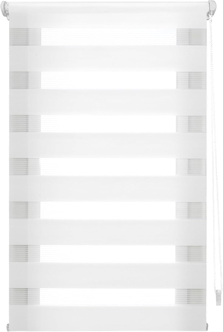 Blindecor - Indus doppelrollo klemmfix ohne bohren - duo rollo klemmfix Gebrochenes Weiss - 87 x 180