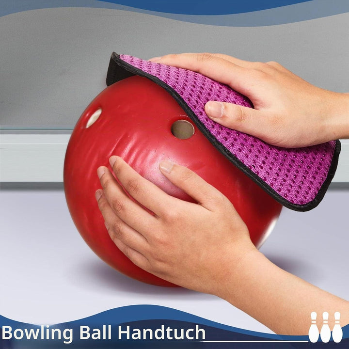 Aoriher Bowlingball-Handtuch, 20 x 20 cm, Shammy Pad, Rag, Bowling, Mikrofaser-Handtuch, leicht abwi
