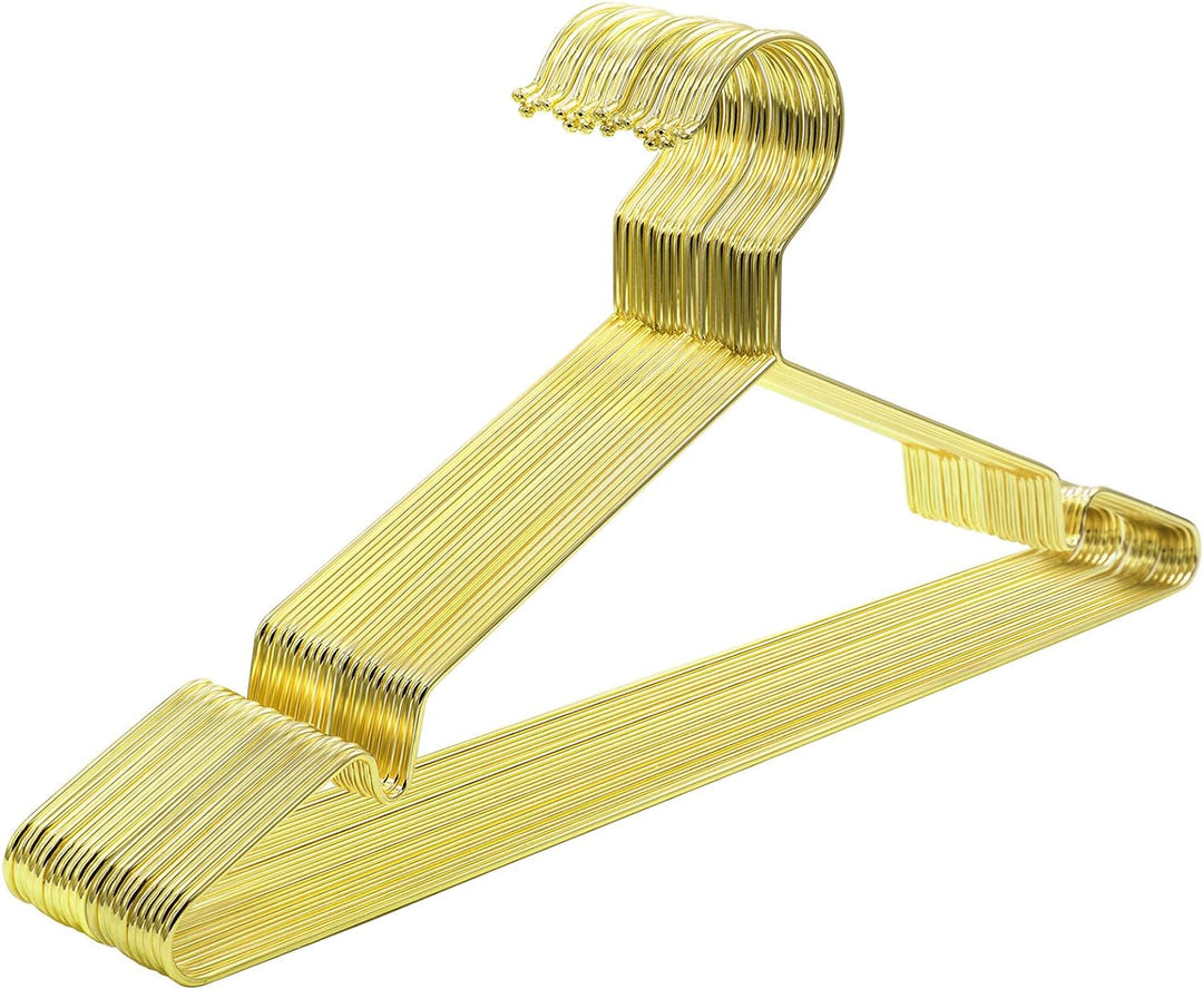 SONGMICS Kleiderbügel aus Metall, 20 Stück, stilvoll verchromt, rostbeständig, platzsparend, 42 cm l