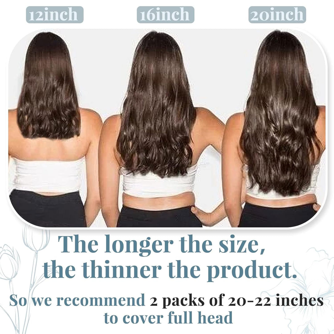RUNATURE Echthaar Extensions Clip Balayage Braun Blond Clip in Extensions Echthaar 40cm Glatt Haarve