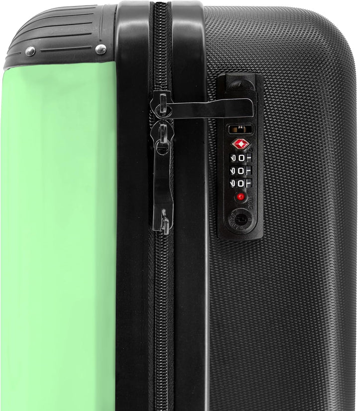 NoBoringSuitcases.com® Koffer Handgepäck Trolley Rollkoffer Kleine Reisekoffer mit 4 Rollen - Papage