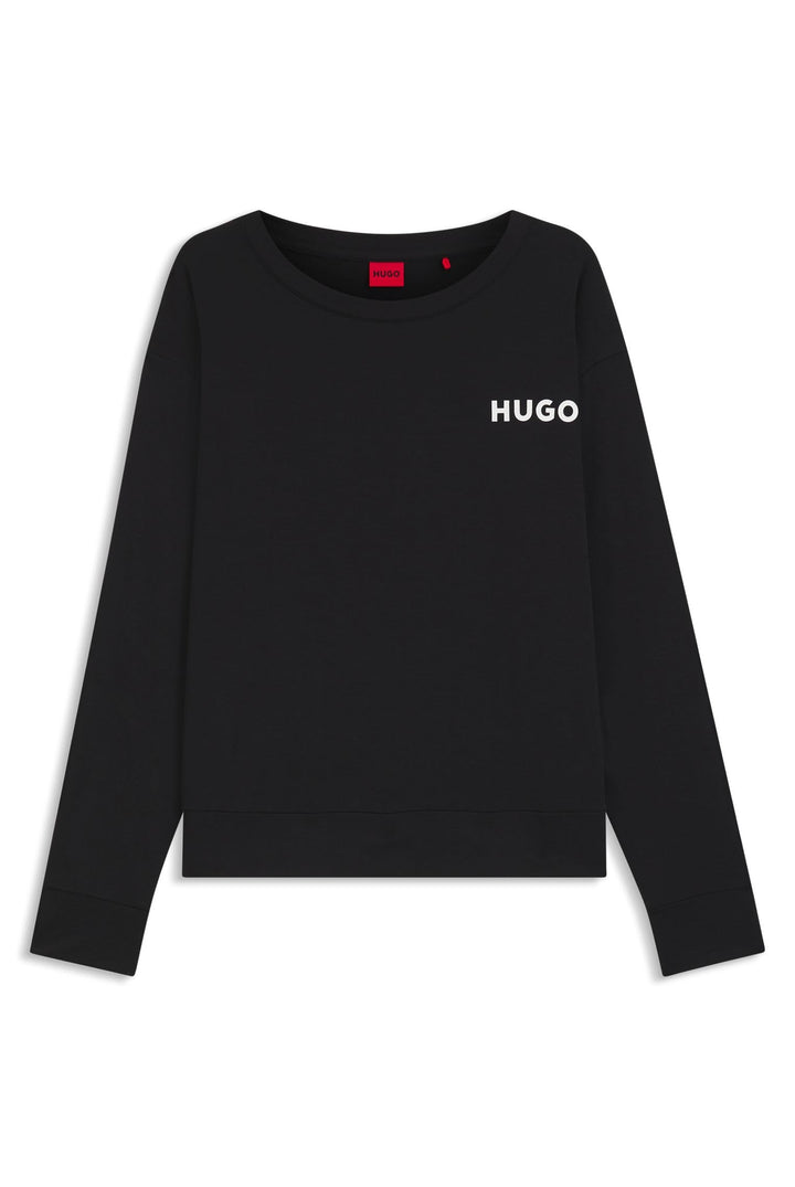 HUGO Damen Unite_ls-Shirt Pyjama_Longsleeve M Black1, M Black1