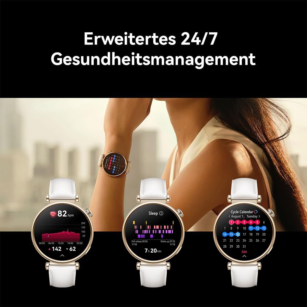 HUAWEI WATCH GT 4 41mm Smartwatch, Bis zu 7 Tage Akkulaufzeit‌ , Android und iOS, Kalorienmanagement