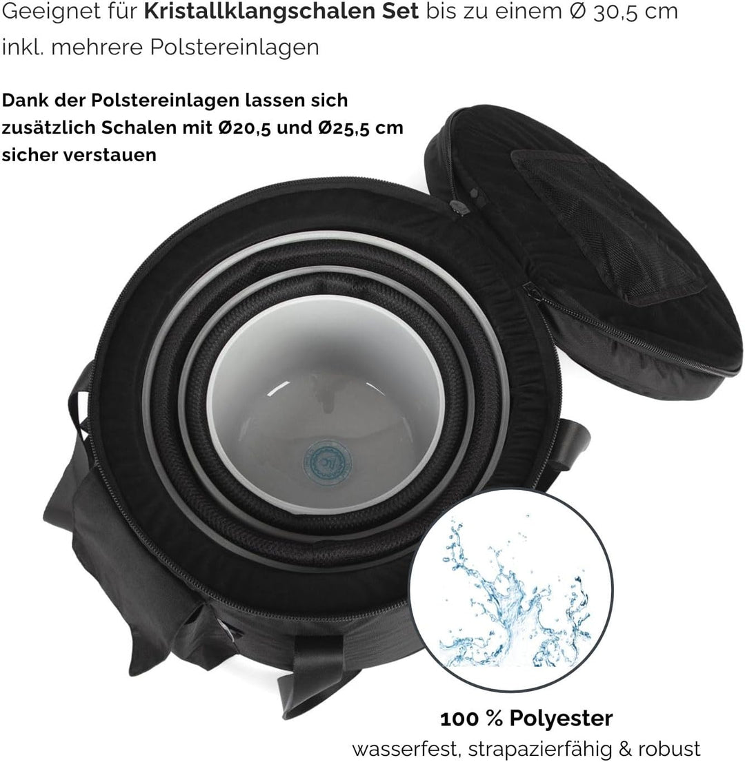 Bodhi Gepolsterte Tasche für Kristallklangschale Ø 30,5 cm | Extra Dicke Tragetasche für Quarzklangs