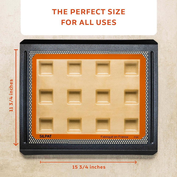 Silpat ES-02366-99 Perfect Mold Brownie, Silikon, Orange, Brownie