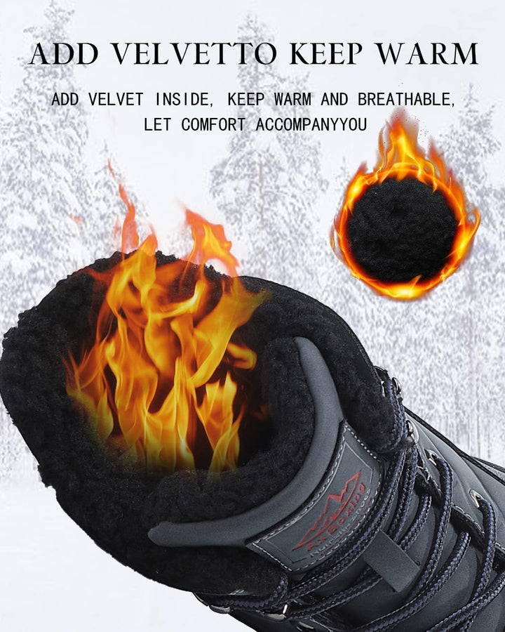 ARRIGO BELLO Winterschuhe Herren Winterstiefel Wanderstiefel Trekking Stiefel Gefüttert Warm Rutschf