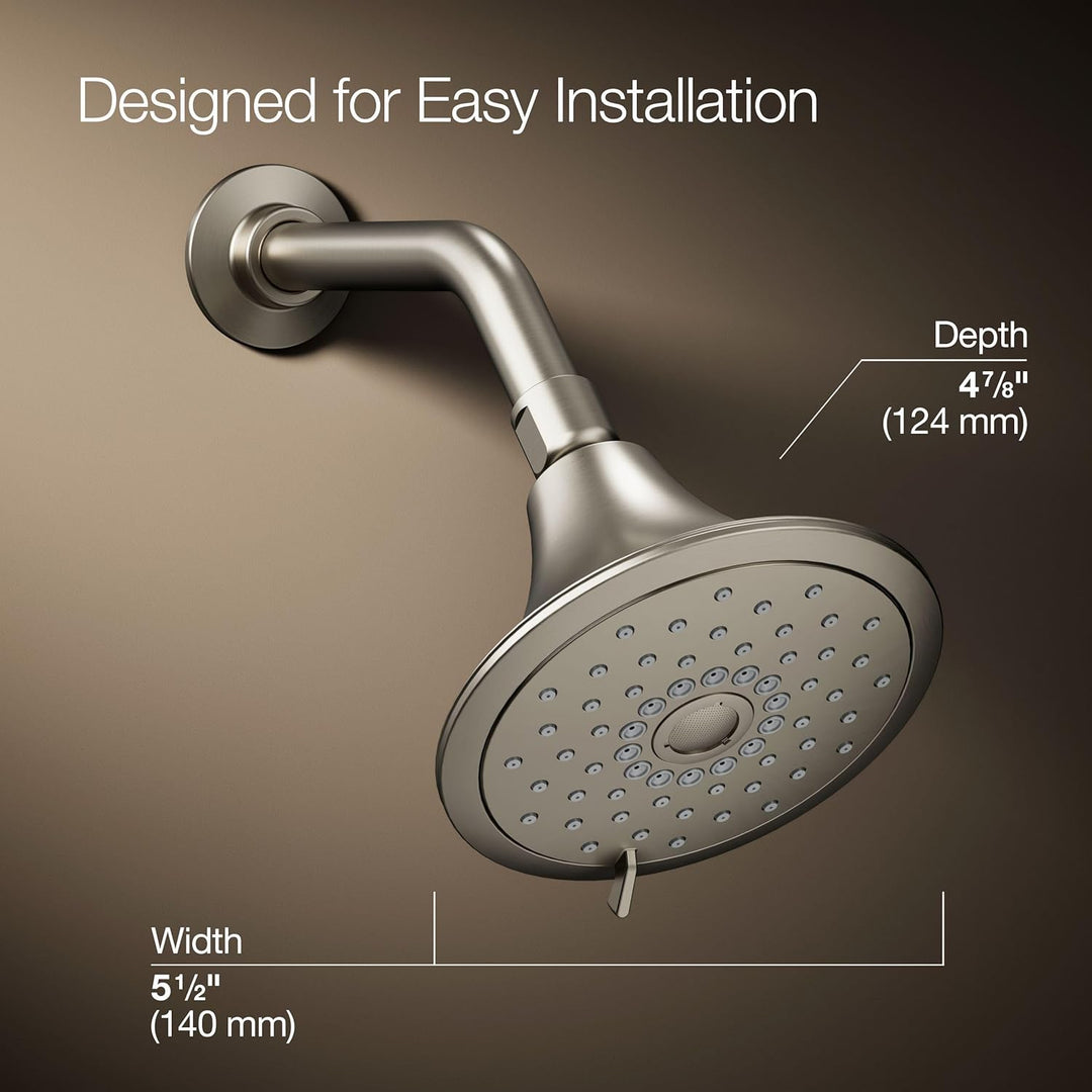 Kohler 22169-G-BN Forte Duschkopf, Gebürstetes Nickel 6,6 l/min Gebürstetes Nickel, 6,6 l/min Gebürs