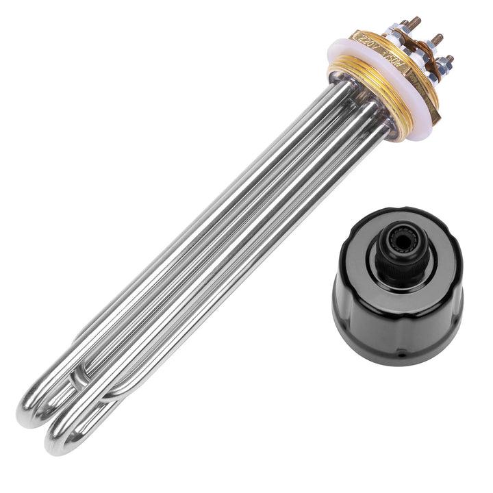 DERNORD 220V 3750W 1-1/2 Zoll 47MM DN40 Heizelement 3U Typ Warmwasserbereiter BSP Kupfer Flansch, 22