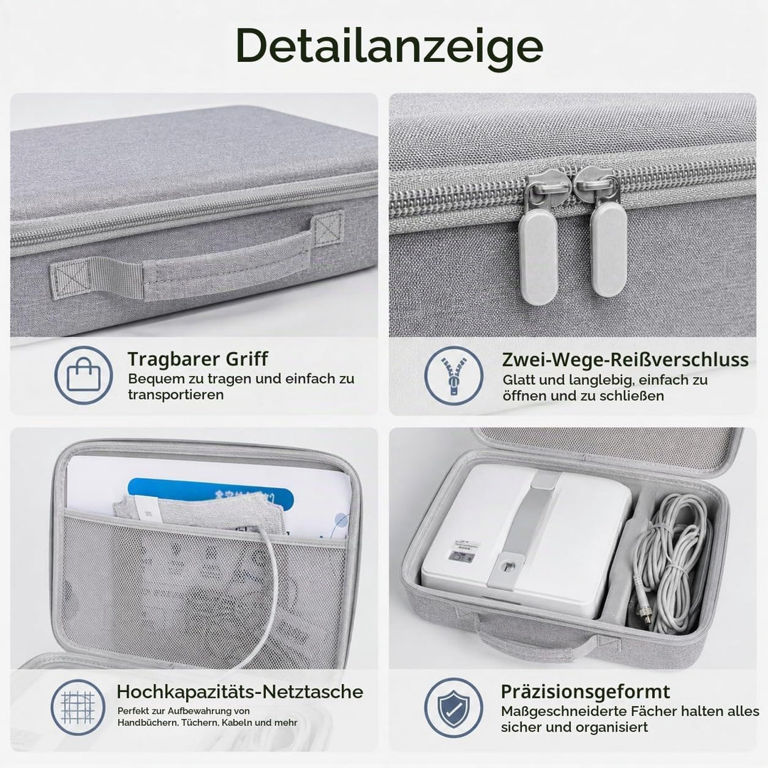 Tragetasche für Ecovacs Mini für Winbot Roboter, tragbare EVA-Aufbewahrungsbox mit doppeltem Reissve