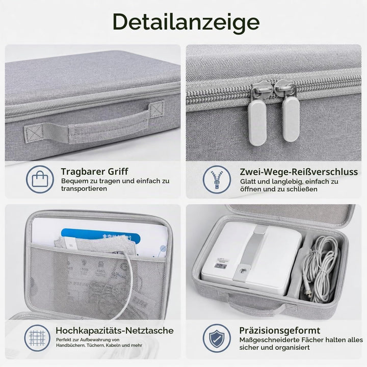Tragetasche für Ecovacs Mini für Winbot Roboter, tragbare EVA-Aufbewahrungsbox mit doppeltem Reissve