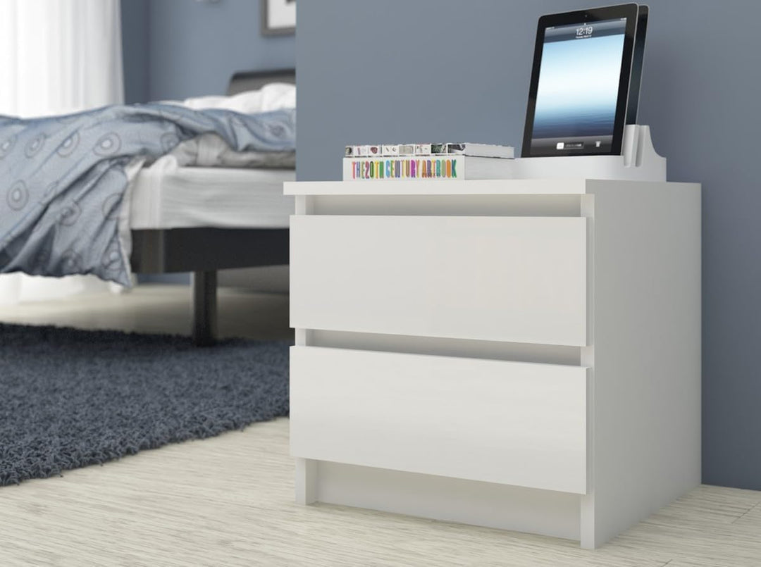 AKORD Kommode K60 mit 2 Schubladen | für das Wohnzimmer Schlafzimmer Schrank Büro Arbeitszimmer | Mo