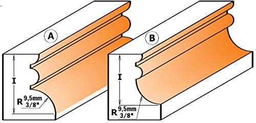 Cmt orange Tools 956,851,11-fraise für Zierleiste HM S 31,7 19 x 12 D