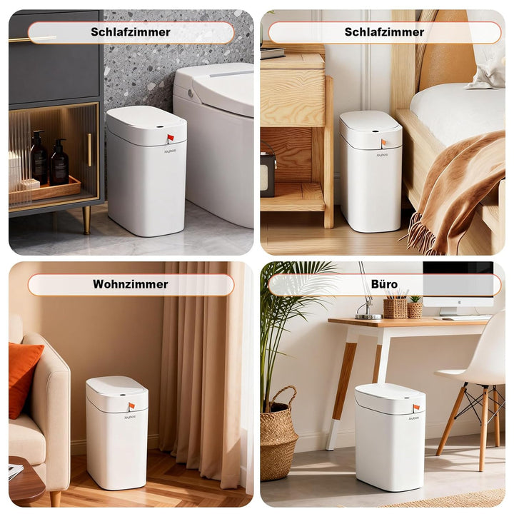 MOPUP Badezimmer-Mülleimer, automatischer Müllbeutel-Mülleimer, 3.5 Gallonen schlanker, smarter klei