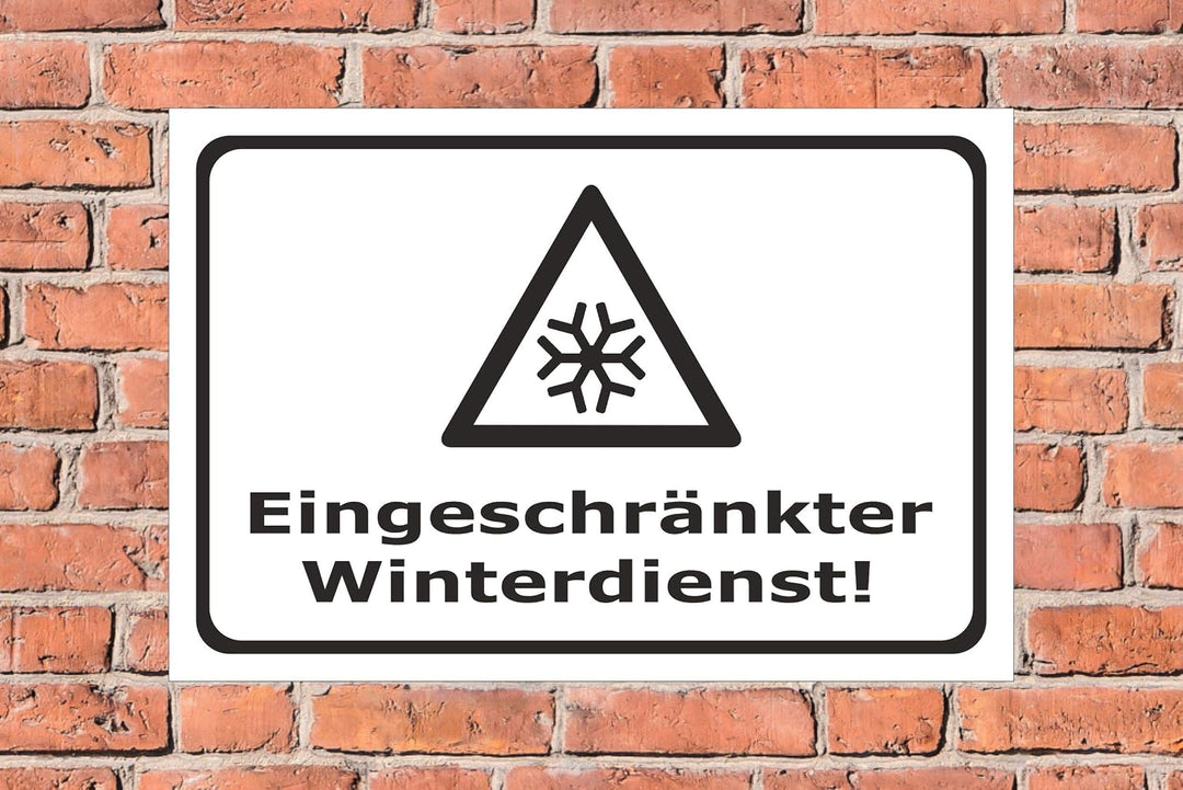 Melis Folienwerkstatt Schild Eingeschränkter Winterdienst - 60x40cm - 3mm Aluverbund – 20 VAR S00018