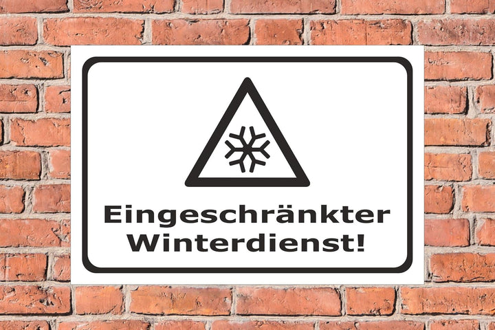 Melis Folienwerkstatt Schild Eingeschränkter Winterdienst - 60x40cm - 3mm Aluverbund – 20 VAR S00018